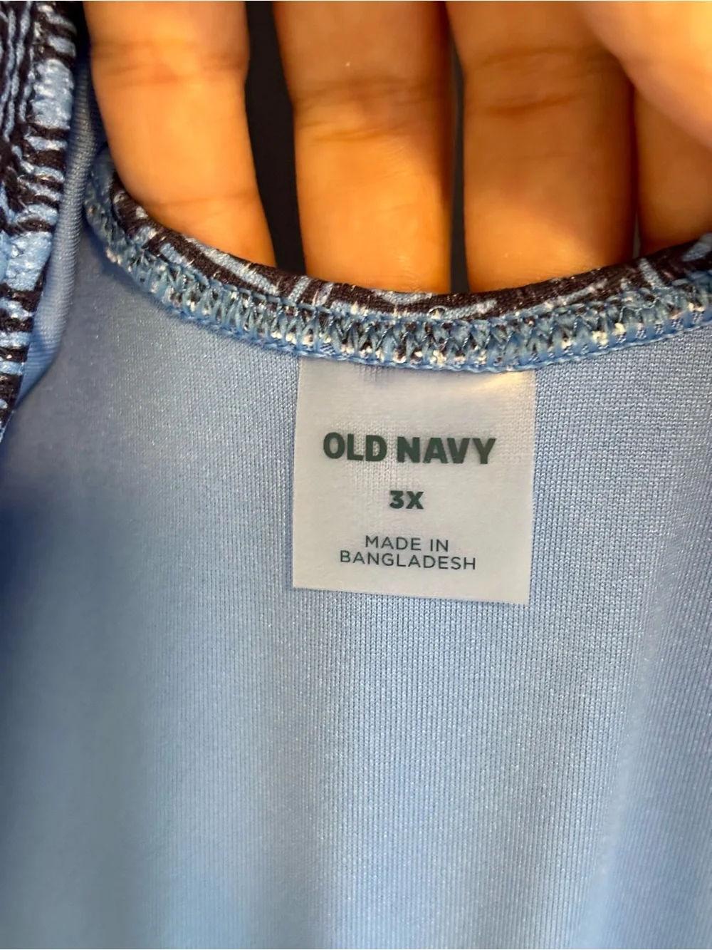 3X Old Navy Blue Patterned Womens’ One-Piece Swimsuit